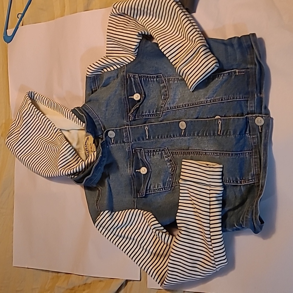 Girls size Large denim hoodie Super clean